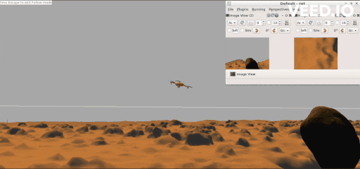 SLAM 3D pointmap and autonomous landing (animated)